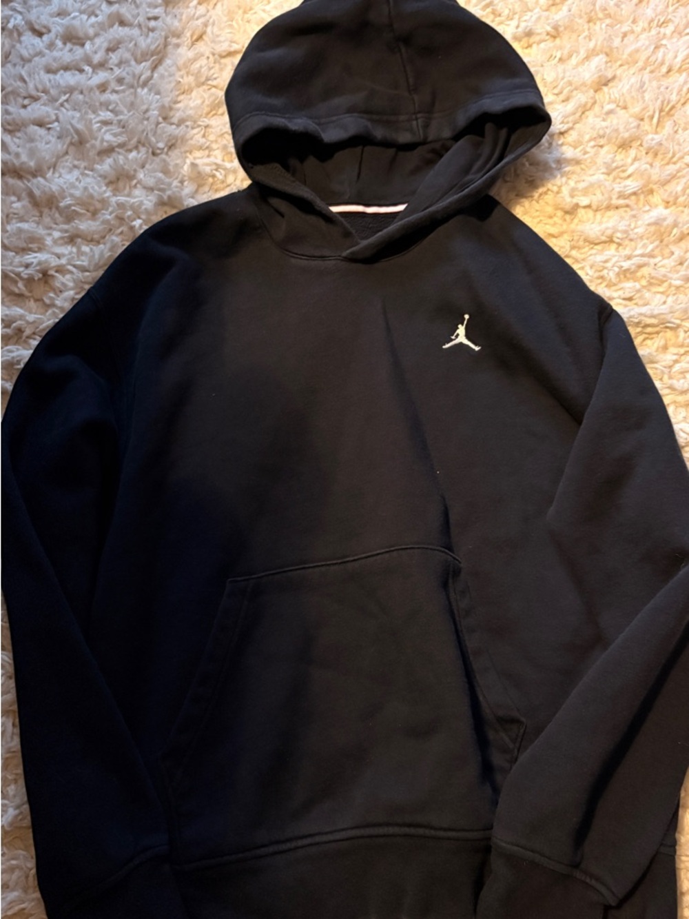 Jordan Black Pullover Hoodie with Small Jumpman Logo